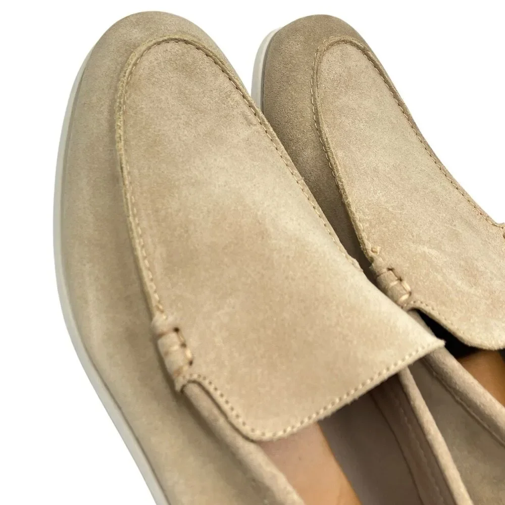 J Crew Venetian Loafers Mens Tan Suede Slip On Driving Casual Shoes Resort